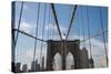 USA, New York, Brooklyn Bridge-Samuel Magal-Stretched Canvas