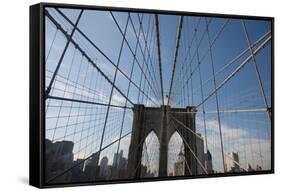 USA, New York, Brooklyn Bridge-Samuel Magal-Framed Stretched Canvas