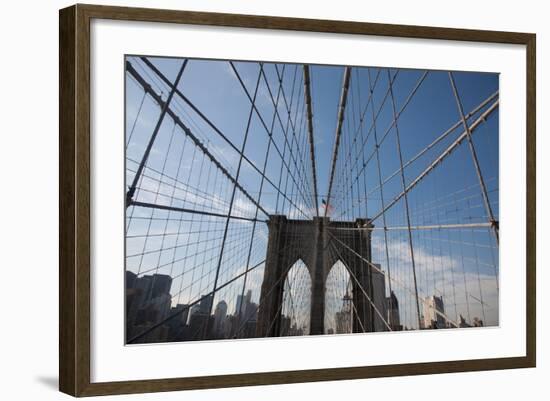 USA, New York, Brooklyn Bridge-Samuel Magal-Framed Photographic Print