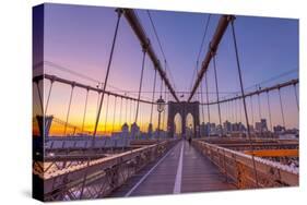 Usa, New York, Brooklyn Bridge-Alan Copson-Stretched Canvas