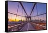 Usa, New York, Brooklyn Bridge-Alan Copson-Framed Stretched Canvas