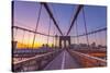 Usa, New York, Brooklyn Bridge-Alan Copson-Stretched Canvas