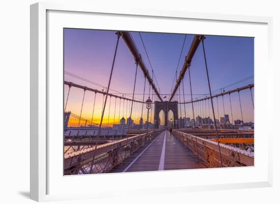 Usa, New York, Brooklyn Bridge-Alan Copson-Framed Photographic Print