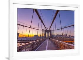 Usa, New York, Brooklyn Bridge-Alan Copson-Framed Photographic Print