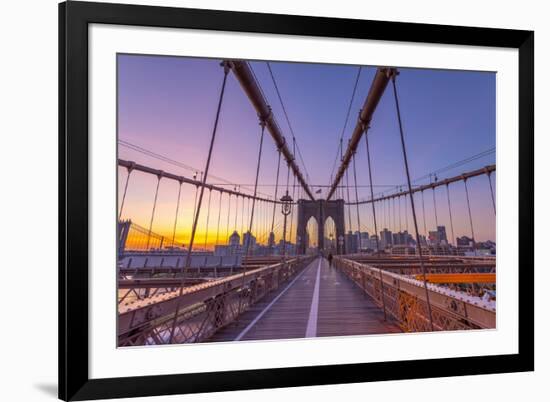 Usa, New York, Brooklyn Bridge-Alan Copson-Framed Photographic Print