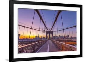 Usa, New York, Brooklyn Bridge-Alan Copson-Framed Photographic Print