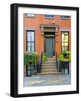 USA, New York, Brooklyn, Brooklyn Heights, Halloween Pumpkins-Alan Copson-Framed Photographic Print