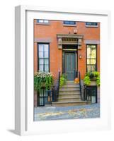 USA, New York, Brooklyn, Brooklyn Heights, Halloween Pumpkins-Alan Copson-Framed Photographic Print