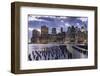 USA, New York, Brooklyn, Dumbo. Lower Manhattan from Brooklyn Piers-Walter Bibikow-Framed Photographic Print