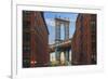 Usa, New York, Brooklyn, Dumbo, Manhattan Bridge and Empire State Building-Michele Falzone-Framed Premium Photographic Print