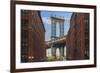 Usa, New York, Brooklyn, Dumbo, Manhattan Bridge and Empire State Building-Michele Falzone-Framed Premium Photographic Print