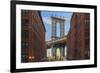 Usa, New York, Brooklyn, Dumbo, Manhattan Bridge and Empire State Building-Michele Falzone-Framed Premium Photographic Print