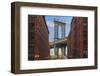 Usa, New York, Brooklyn, Dumbo, Manhattan Bridge and Empire State Building-Michele Falzone-Framed Premium Photographic Print