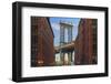 Usa, New York, Brooklyn, Dumbo, Manhattan Bridge and Empire State Building-Michele Falzone-Framed Premium Photographic Print