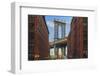 Usa, New York, Brooklyn, Dumbo, Manhattan Bridge and Empire State Building-Michele Falzone-Framed Premium Photographic Print