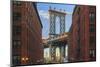 Usa, New York, Brooklyn, Dumbo, Manhattan Bridge and Empire State Building-Michele Falzone-Mounted Premium Photographic Print