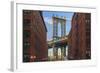 Usa, New York, Brooklyn, Dumbo, Manhattan Bridge and Empire State Building-Michele Falzone-Framed Photographic Print