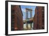 Usa, New York, Brooklyn, Dumbo, Manhattan Bridge and Empire State Building-Michele Falzone-Framed Photographic Print