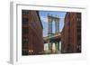 Usa, New York, Brooklyn, Dumbo, Manhattan Bridge and Empire State Building-Michele Falzone-Framed Photographic Print