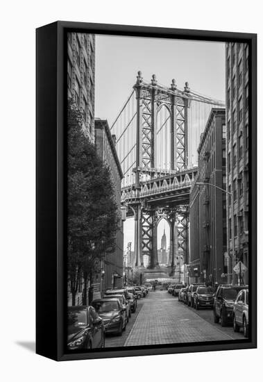 Usa, New York, Brooklyn, Dumbo, Manhattan Bridge-Alan Copson-Framed Stretched Canvas