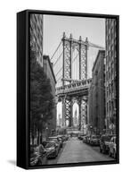 Usa, New York, Brooklyn, Dumbo, Manhattan Bridge-Alan Copson-Framed Stretched Canvas