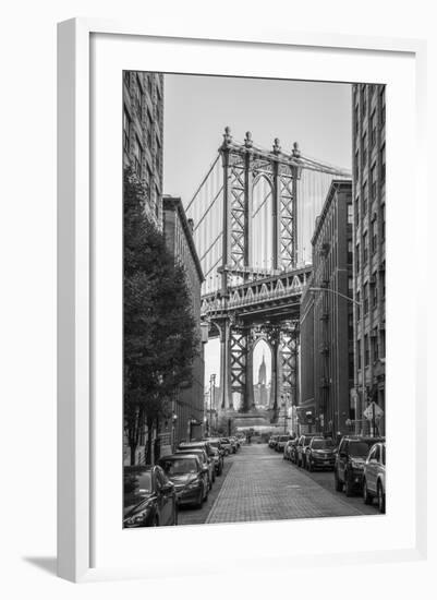 Usa, New York, Brooklyn, Dumbo, Manhattan Bridge-Alan Copson-Framed Photographic Print