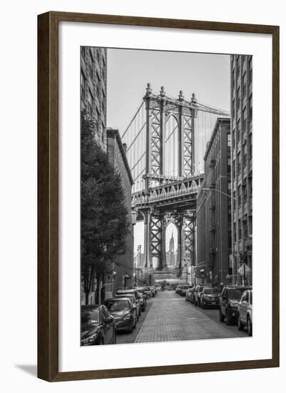 Usa, New York, Brooklyn, Dumbo, Manhattan Bridge-Alan Copson-Framed Photographic Print