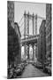 Usa, New York, Brooklyn, Dumbo, Manhattan Bridge-Alan Copson-Mounted Photographic Print