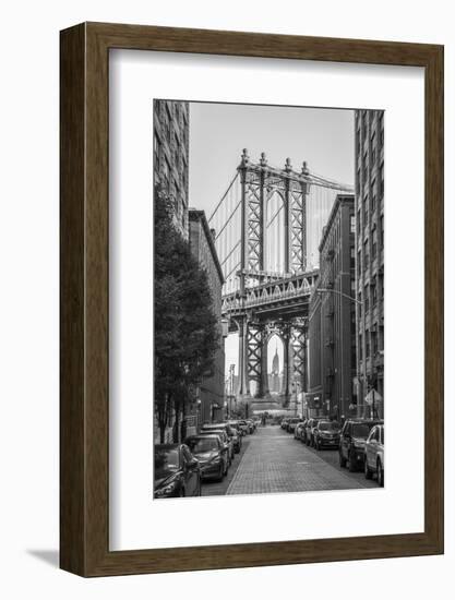 Usa, New York, Brooklyn, Dumbo, Manhattan Bridge-Alan Copson-Framed Photographic Print