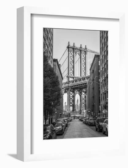 Usa, New York, Brooklyn, Dumbo, Manhattan Bridge-Alan Copson-Framed Photographic Print