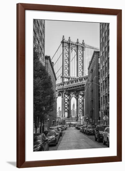 Usa, New York, Brooklyn, Dumbo, Manhattan Bridge-Alan Copson-Framed Photographic Print