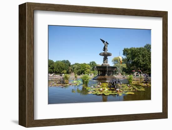 USA, New York, Central Park, Angel of the Waters, in Bethesda Fountain (sculpted 1873)-Samuel Magal-Framed Photographic Print