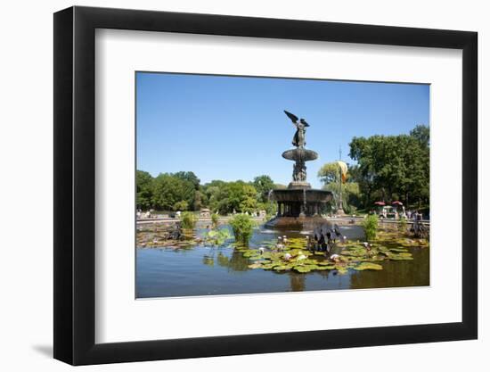 USA, New York, Central Park, Angel of the Waters, in Bethesda Fountain (sculpted 1873)-Samuel Magal-Framed Photographic Print