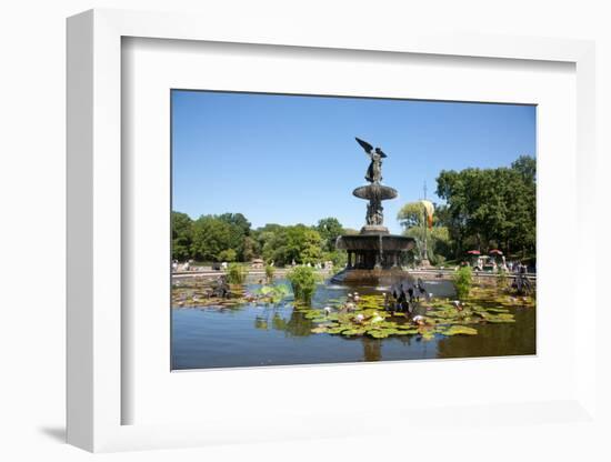 USA, New York, Central Park, Angel of the Waters, in Bethesda Fountain (sculpted 1873)-Samuel Magal-Framed Photographic Print