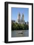 USA, New York, Central Park, The Lake and San Remo apartments in the background-Samuel Magal-Framed Photographic Print