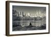 USA, New York, Central Park, Upper West Side Buildings in Fall-Walter Bibikow-Framed Photographic Print