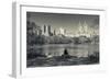 USA, New York, Central Park, Upper West Side Buildings in Fall-Walter Bibikow-Framed Photographic Print