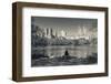 USA, New York, Central Park, Upper West Side Buildings in Fall-Walter Bibikow-Framed Photographic Print