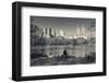 USA, New York, Central Park, Upper West Side Buildings in Fall-Walter Bibikow-Framed Photographic Print