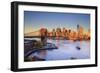 Usa, New York City, Brooklyn Bridge and Lower Manhattan Skyline-Michele Falzone-Framed Photographic Print