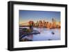 Usa, New York City, Brooklyn Bridge and Lower Manhattan Skyline-Michele Falzone-Framed Photographic Print