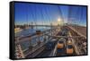 Usa, New York City, Brooklyn Bridge-Michele Falzone-Framed Stretched Canvas