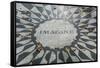 USA, New York, City, Central Park, John Lennon Memorial, Imagine-Walter Bibikow-Framed Stretched Canvas