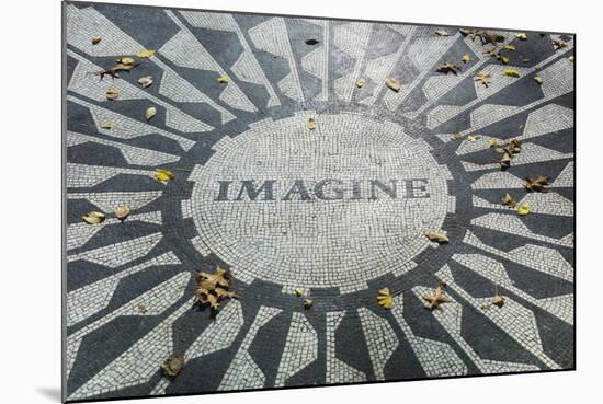 USA, New York, City, Central Park, John Lennon Memorial, Imagine-Walter Bibikow-Mounted Photographic Print