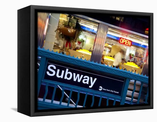 USA, New York City, Diner in Midtown Manhattan-Gavin Hellier-Framed Stretched Canvas