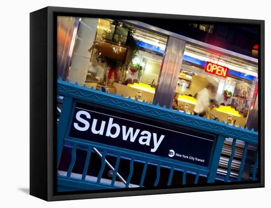 USA, New York City, Diner in Midtown Manhattan-Gavin Hellier-Framed Stretched Canvas