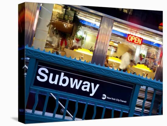 USA, New York City, Diner in Midtown Manhattan-Gavin Hellier-Stretched Canvas