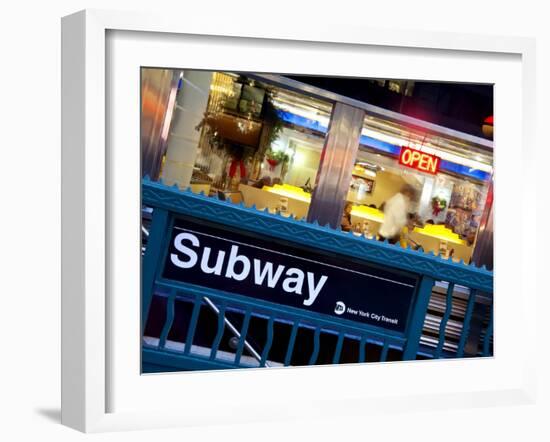 USA, New York City, Diner in Midtown Manhattan-Gavin Hellier-Framed Photographic Print