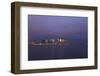 USA, New York City, Distant View Manhattan, Financial District, Evening, Long Time Exposure-Catharina Lux-Framed Photographic Print