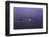 USA, New York City, Distant View Manhattan, Financial District, Evening, Long Time Exposure-Catharina Lux-Framed Photographic Print